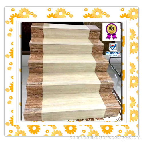 hotsale latest 1000x300x17 glazed porcelain marble stairs and raisers non slip flooring tiles
